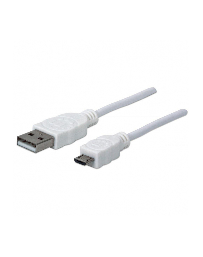 Kabel Manhattan USB-A/Micro-B M/M 0,6m biały główny