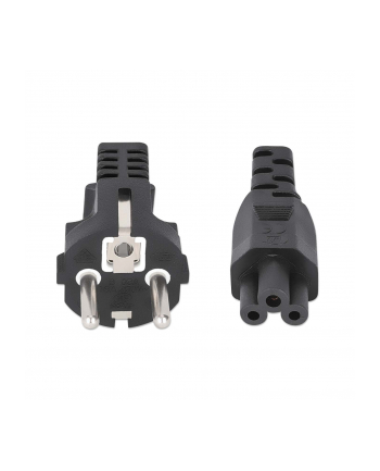Kabel zasilający koniczynka Manhattan Schuko/C5 1m czarny nr 2