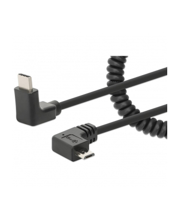 Kabel zasilający Manhattan USB-C/Micro-USB 3A do szybkiego bezpiecznego ładowania