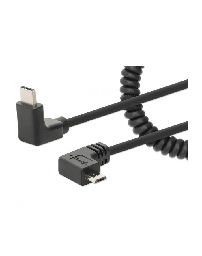 Kabel zasilający Manhattan USB-C/Micro-USB 3A do szybkiego bezpiecznego ładowania główny