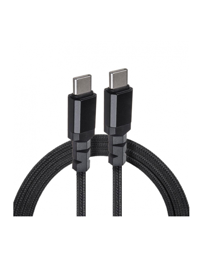 Kabel 2 x USB-C 100W Maclean MCE491 wspierający PD przesył danych do 10Gbps 5A czarny dł. 1m główny