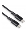 Kabel 2 x USB-C 15W Maclean MCE493 wspierający QC 3.0 przesył danych 3A czarny dł. 1m - nr 1