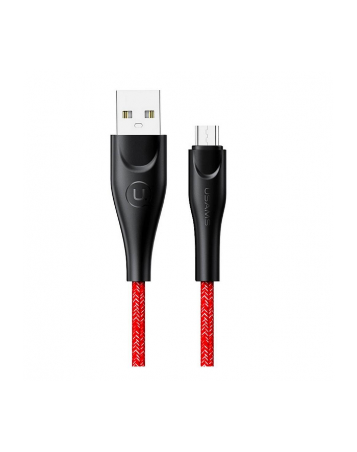 Kabel USB Usams U41 microUSB 1m czerwony główny