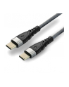 Kabel USB - USB-C / Typ-C everActive CBB-1CG 1m do 3A z obsługą szybkiego ładowania przewód pleciony szary - nr 1