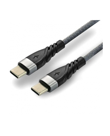 Kabel USB - micro USB everActive CBB-1MG 1m do 2,4A z obsługą szybkiego ładowania przewód pleciony szary