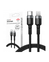 Kabel USB 3.0 Feegar Evolution FEE-01904 USB-C – Lightning nylonowy 20W 1m czarno-szary - nr 1