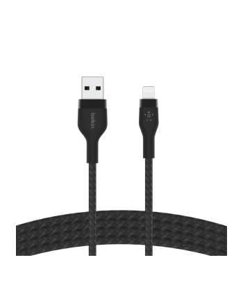 BELKIN KABEL USB-A TO LTG OPLOT, SILICONE, 3M Black