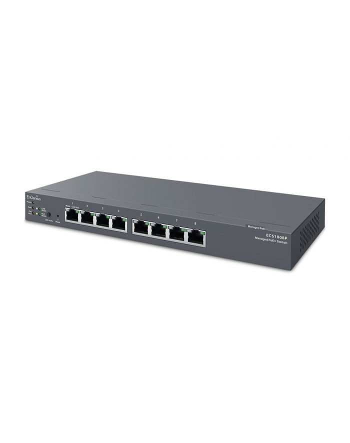 Engenius - Managed L2 Gigabit Ethernet (10/100/1000) Full Duplex Power Over (Poe) Wall Mountable (ECS1008P) główny