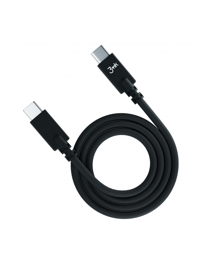 Kabel USB 3mk Hyper Cable 4k60Hz 1m 100W C to C czarny główny