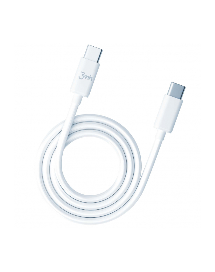 Kabel USB 3mk Hyper Silicone Cable USB-C to USB-C 100W biały główny