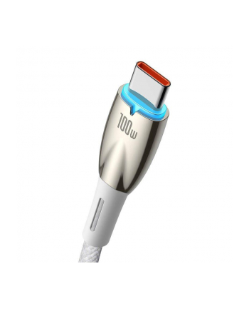 Kabel przewód USB - USB-C / Typ-C 100cm Baseus Glimmer CADH000402 z obsługą szybkiego ładowania 100W LED
