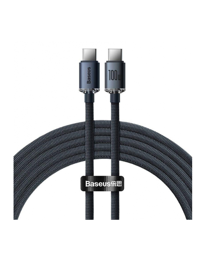 Kabel przewód USB-C PD 2.0 200cm Baseus Crystal CAJY000701 Quick Charge 3.0 5A z obsługą szybkiego ładowania 100W główny