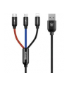 Kabel przewód USB 3w1 - USB-C, Lightning, micro USB 120cm Baseus CAMLT-BSY01 do 3.5A - nr 18
