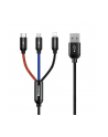 Kabel przewód USB 3w1 - USB-C, Lightning, micro USB 120cm Baseus CAMLT-BSY01 do 3.5A - nr 1
