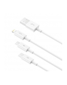 Kabel przewód USB 3w1 - USB-C, Lightning, micro USB 150cm Baseus CAMLTYS-02 do 3,5A - nr 17