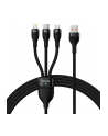 Kabel przewód USB 3w1 - USB-C, micro USB, Lightning 120cm Baseus CASS030001 - nr 1