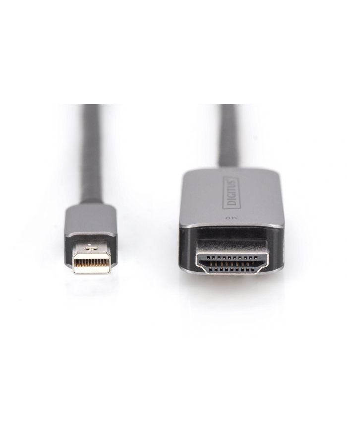 Kabel adapter DIGITUS PREMIUM miniDisplayPort 1.4 - HDMI 8K 60Hz miniDP/HDMI M/M 1m główny