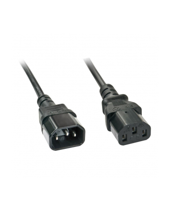 Przedłużacz kabla zasilającego LINDY 3 Pin C14 - C13 2m Black