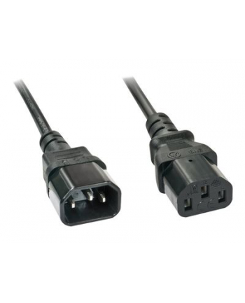 Przedłużacz kabla zasilającego LINDY 3 Pin C14 - C13 2m Black