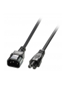 Przedłużacz kabla zasilającego LINDY C5 - C14 2m Black - nr 1