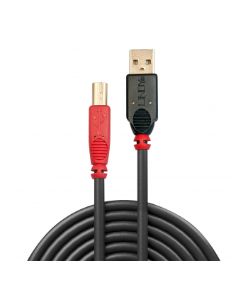Kabel drukarkowy USB LINDY 2.0 A/M - USB B/M, Active Cable 10m Czarny