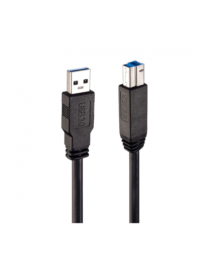 Kabel drukarkowy USB LINDY 3.0 A/M - USB B/M, Active Cable 10m Czarny główny