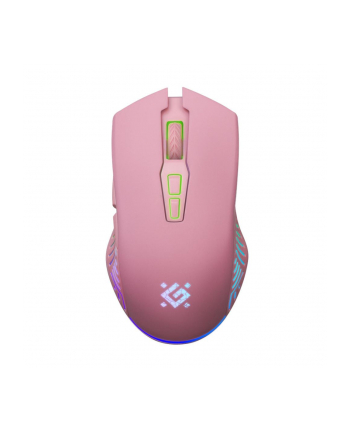 Mysz bezprzewodowa Defender PANDORA GM-502 optyczna 3200dpi różowa RGB AKUMULATOR 7 przycisków Gaming bezklikowa silent