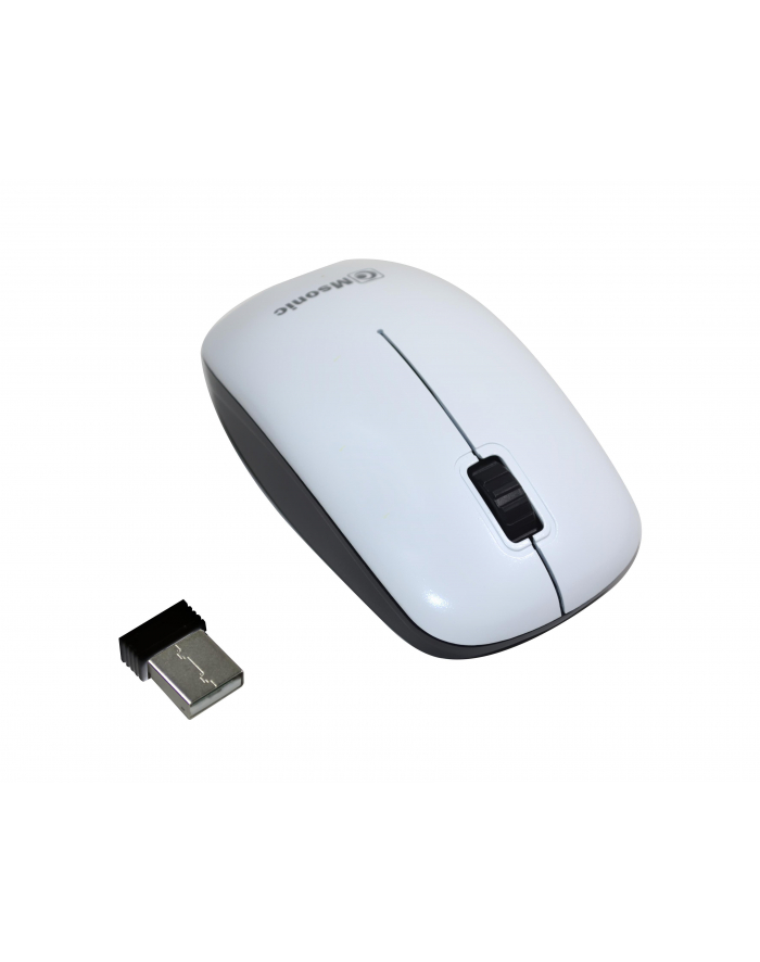 Mysz bezprzewodowa Msonic MX707W optyczna 3 przyciski 1000dpi biało-czarna główny