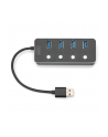 Hub USB 3.0/Koncentrator DIGITUS 4-portowy USB A + adapter USB-C 5Gbps z wyłącznikami aluminiowy pasywny - nr 9
