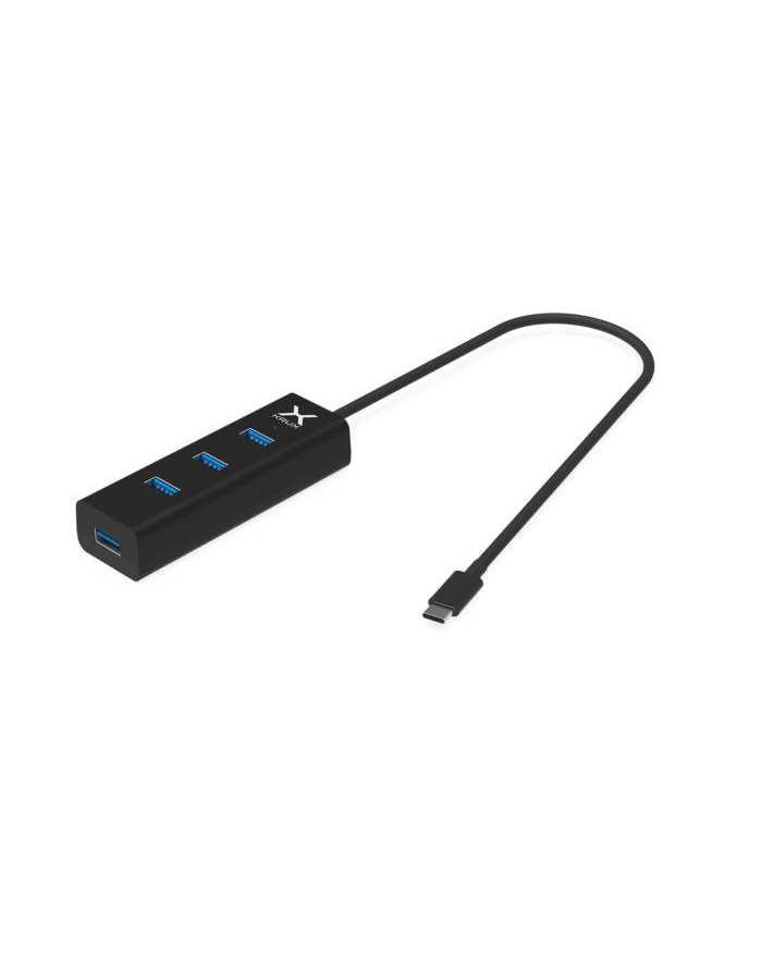 HUB USB C KRUX 4 Ports USB 3.0 czarny główny