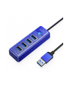 Hub USB-A Orico PW4U-U3-015-BL-EP 4x USB-A 3.1 niebieski - nr 1