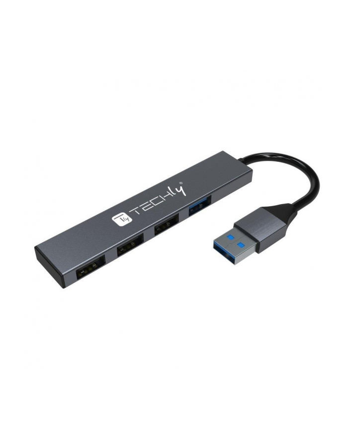 Hub USB Techly 4-portowy USB3.2 Gen1 główny