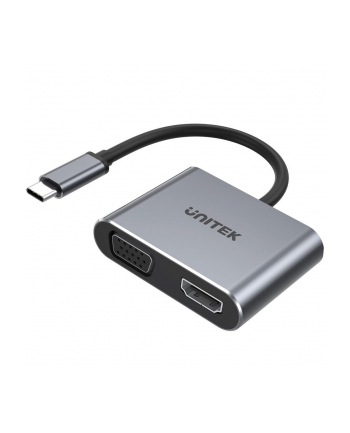 Hub USB-C Unitek D1049A, HDMI VGA USB-A i PD 100W