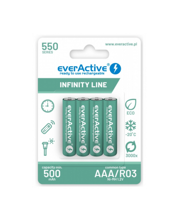 everactive Akumulatory R03/AAA 550 mAH blister 4 szt. Infinity Line technologia ready to use