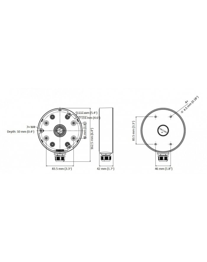 hikvision Uchwyt kamery DS-1280ZJ-PT6 główny