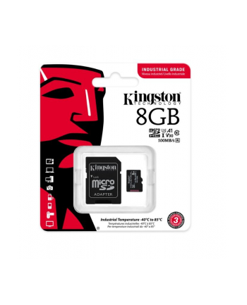 kingston Karta pamięci microSD  8GB CL10 UHS-I Industrial bez adaptera