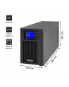 qoltec Zasilacz awaryjny UPS | On-line | Pure Sine Wave | 2kVA | 1.6kW |LCD | USB - nr 14