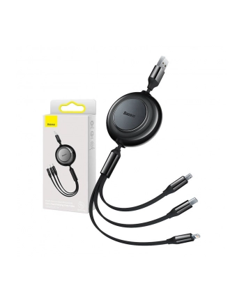 Kabel przewód USB 3w1 - USB-C, Lightning, micro USB 110cm Baseus CAMJ010001 do 3,5A