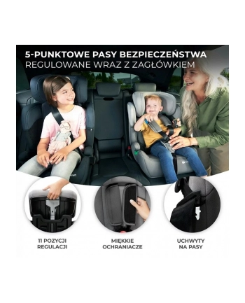 kinderkraft fotelik samochodowy COMFORT UP i-Size 76-150 cm GREEN 9-36kg