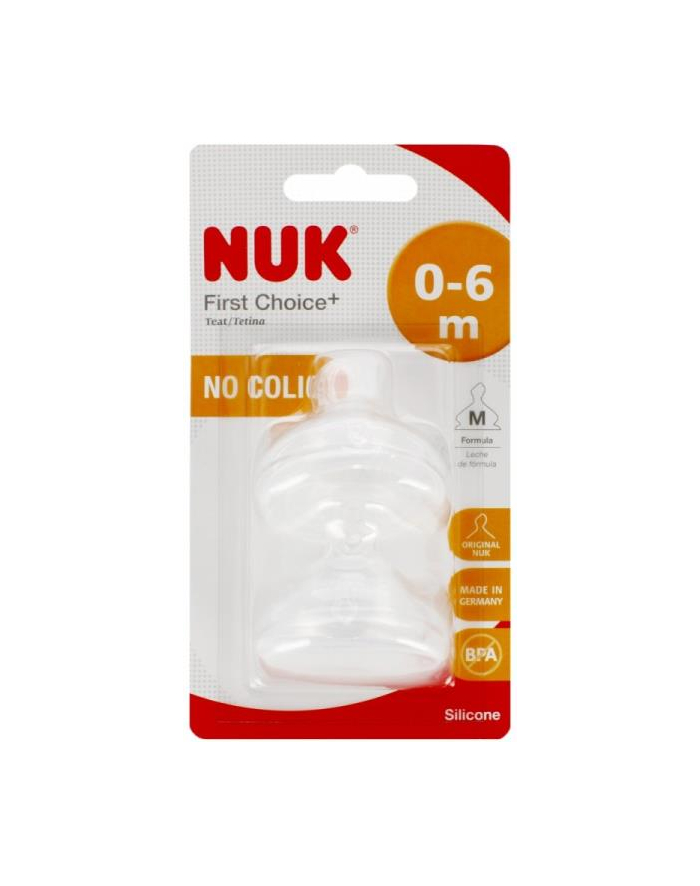 euro-trade NUK MP Smoczek do butelki silikonowy 0-6m M First Choice+ op.2 szt. 10709245 główny