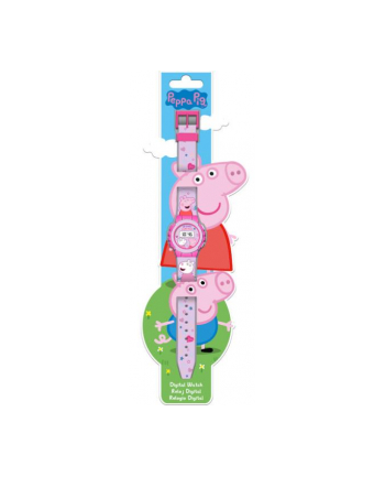 Zegarek cyfrowy KE02 ECO Świnka Peppa. Peppa Pig  (bez plastikowego opakowania) PP09046 Kids Euroswan