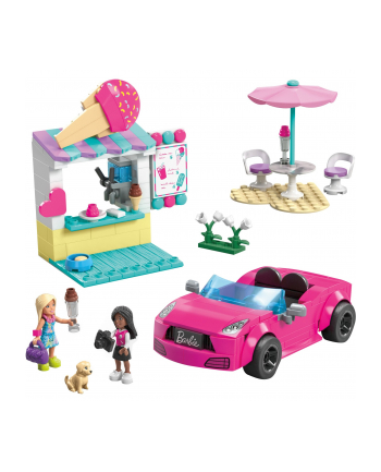 MEGA Barbie Kabriolet i stoisko z lodami HPN78 p6 MATTEL