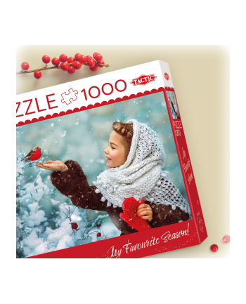 PROMO Puzzle 1000el Girl with Red Mittens 59221 TACTIC