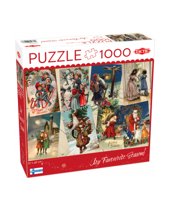 PROMO Puzzle 1000el Vitage Christmas Cards 59223 TACTIC