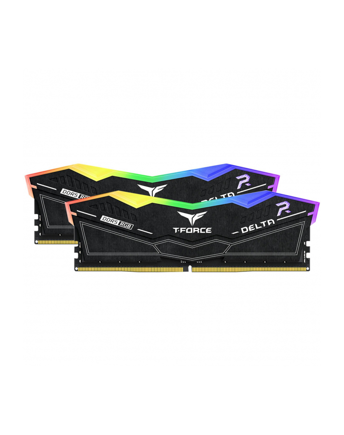 Team Group DDR5 64GB - 6000 - CL - 38 -  Dual-Kit - DIMM - FF3D564G6000HC38ADC01, Delta RGB, XMP, Kolor: CZARNY główny