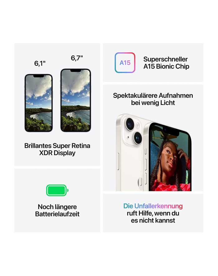 Apple iPhone 14 - 6.1 - 128GB - iOS - midnight - MPUF3ZD/A główny