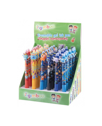 pbs connect Długopis wymazywalny dla dzieci GIMBOO, automatyczny, kosmos/potworki, mix kolorów/wzorów p36