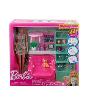 Barbie Relaks w kafejce Zestaw + lalka HKT94 p3 MATTEL