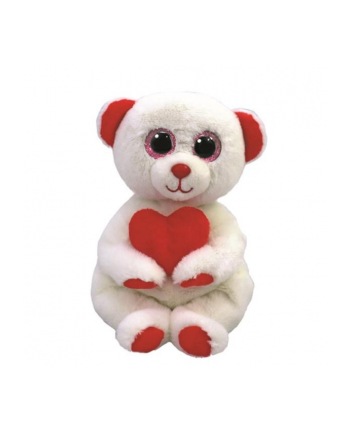 ty inc. Maskotka Ty Beanie Bellies D-ESI - biały niedźwiedź z sercem 15cm 41047
