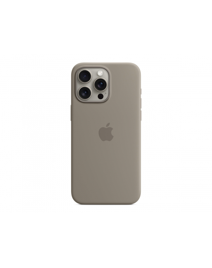 apple Etui silikonowe z MagSafe do iPhonea 15 Pro Max - popielaty brąz główny